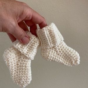 Newborn Baby Ivory Booties